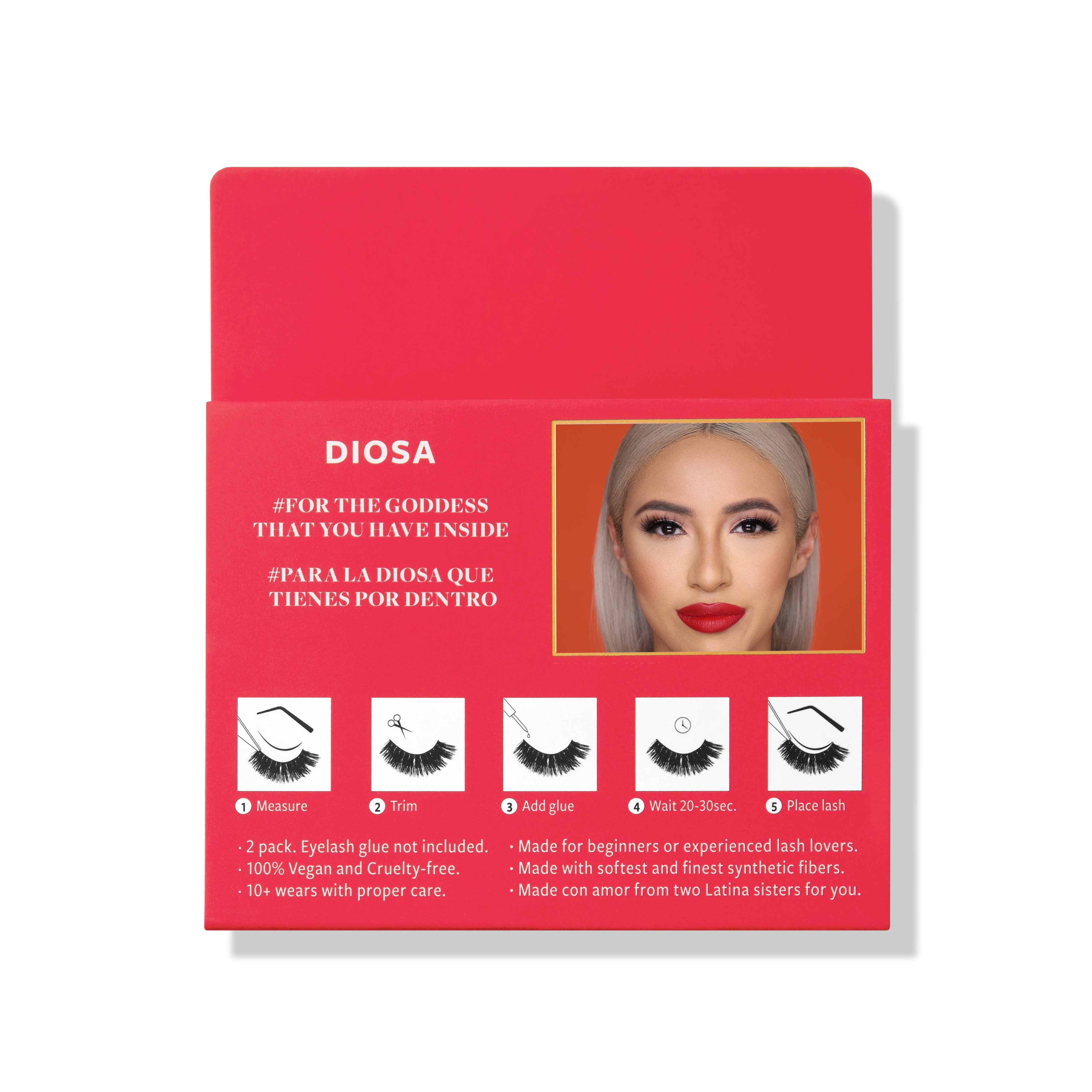 Diosa, 100% Faux Mink Lashes, 2 Pairs