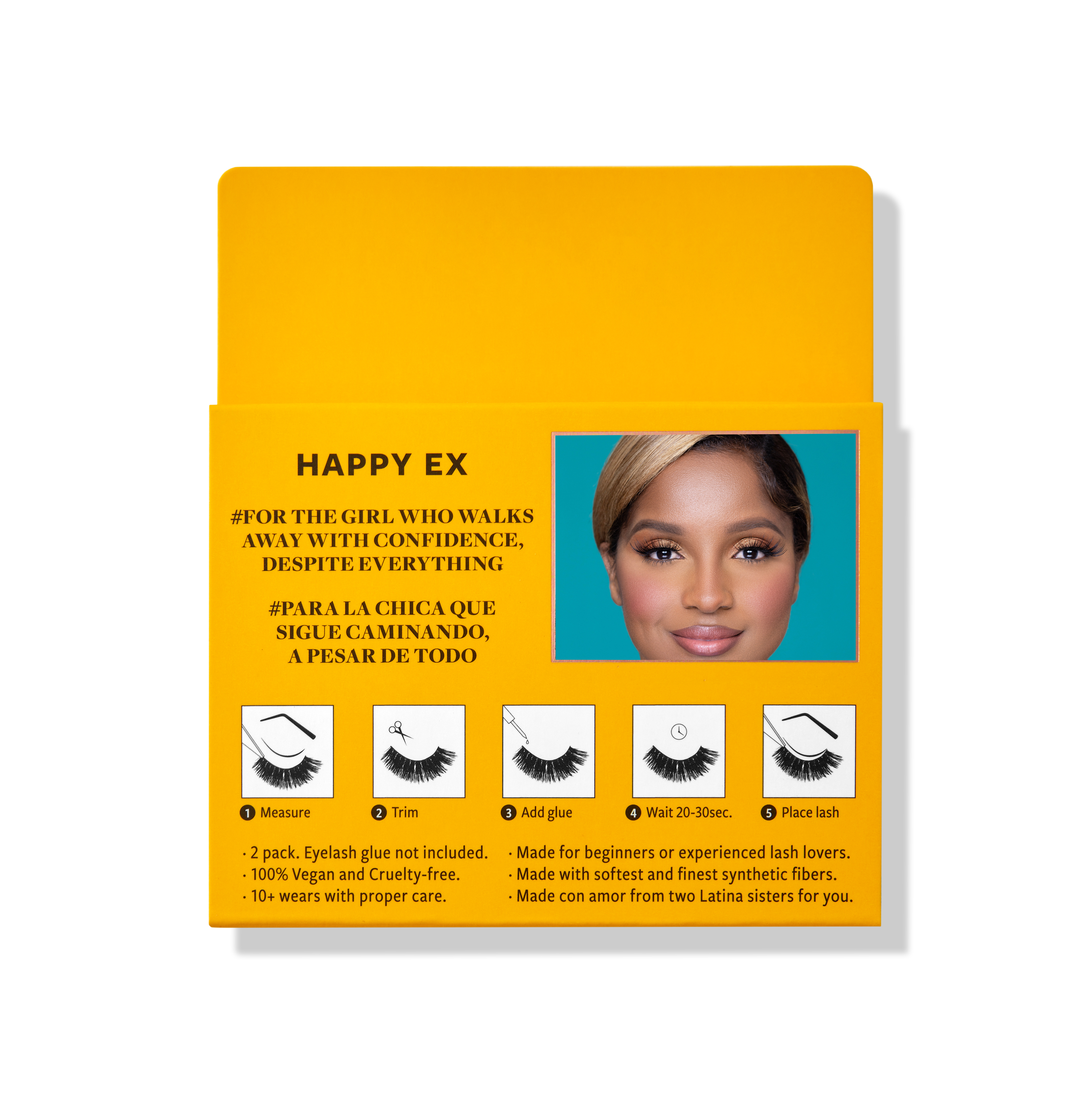 Happy Ex, 100% Faux Mink Lashes, 2 Pairs