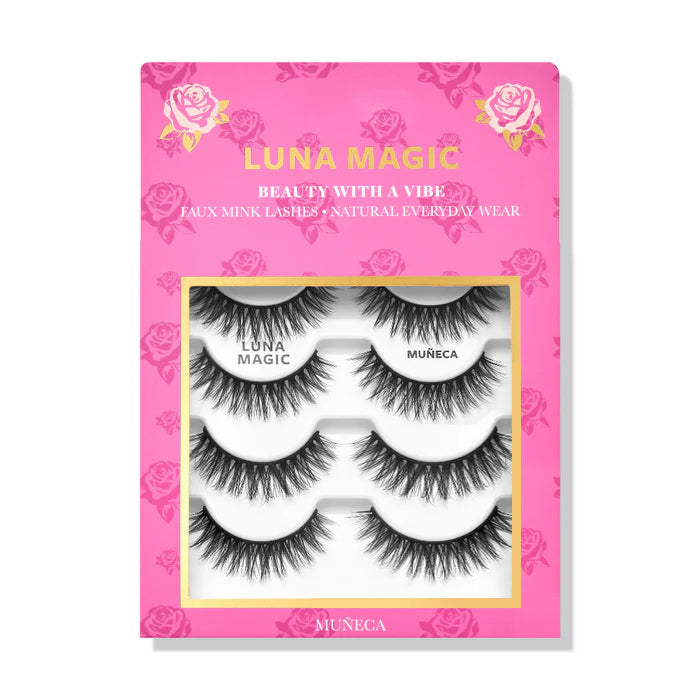 Muñeca Faux Mink Lashes, 4 Pack