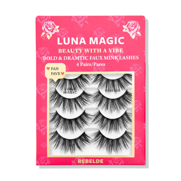 Rebelde Faux Mink Lashes, 4 Pack