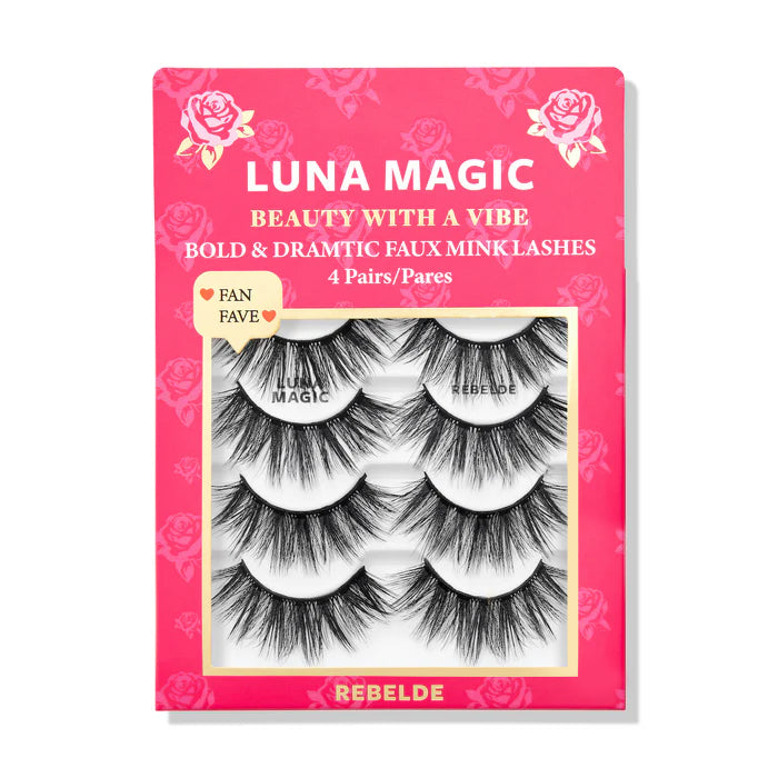 Rebelde Faux Mink Lashes, 4 Pack